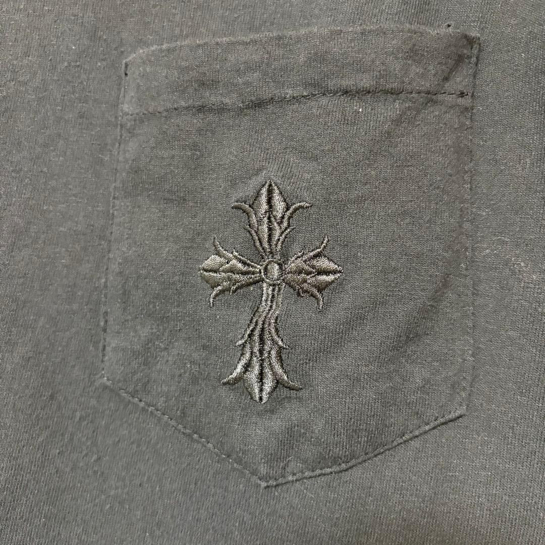 USA製 オールド クロムハーツ 刺繍ポケットTシャツ M ブラック