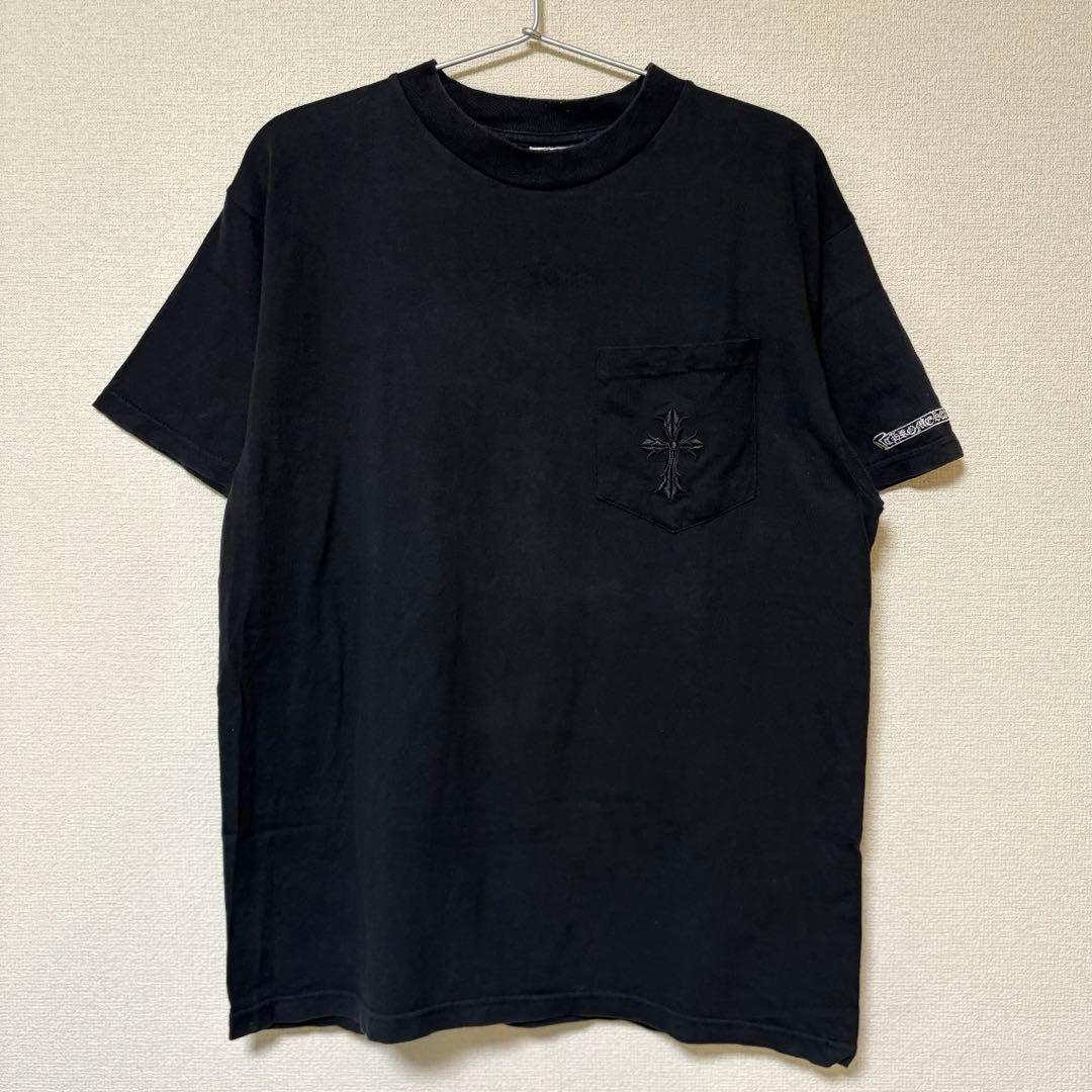 USA製 オールド クロムハーツ 刺繍ポケットTシャツ M ブラック