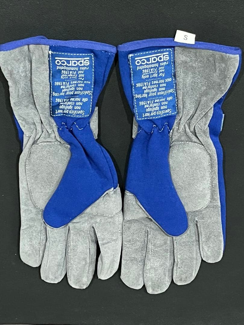 sparco カート レーシング グローブ 青 グレー 手袋 Sサイズ