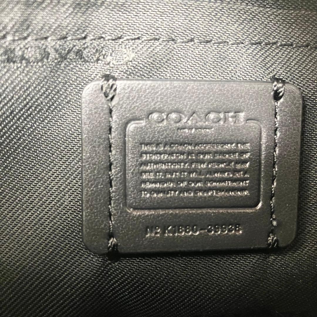 【極美品】COACH ＊ボディバッグ ポーチ レザーブラック ゴールド金具