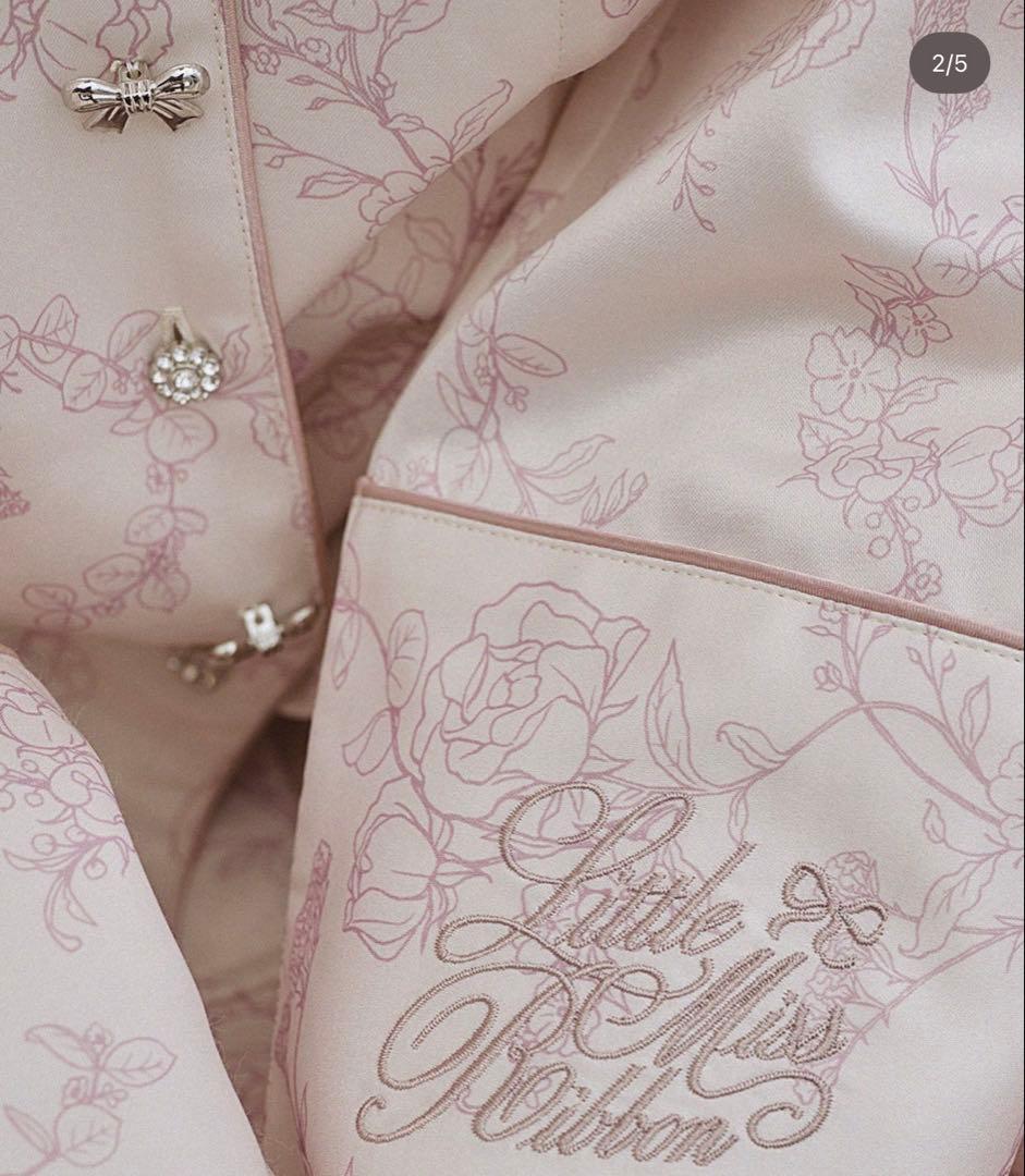PEACH JOHN 肌側起毛フラワーサテンシャツパジャマ
