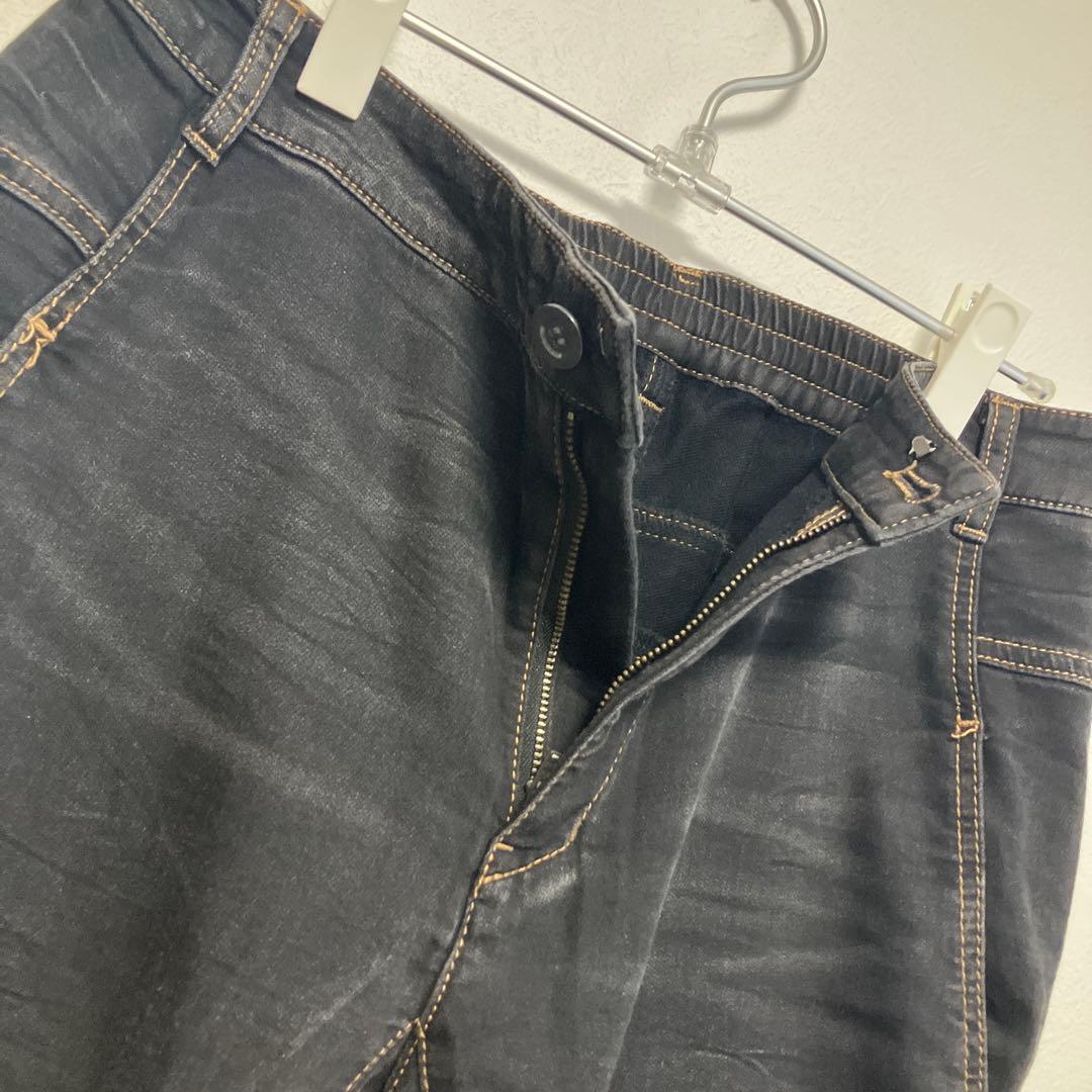 新品未使用 センソユニコ キューブキューブ カーゴデニムパンツ 黒 38 デニム