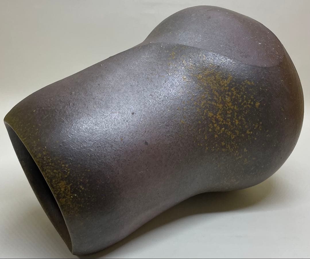 山下譲治　備前焼　備前壺　大壺　31cm 共箱　栞 　　L337