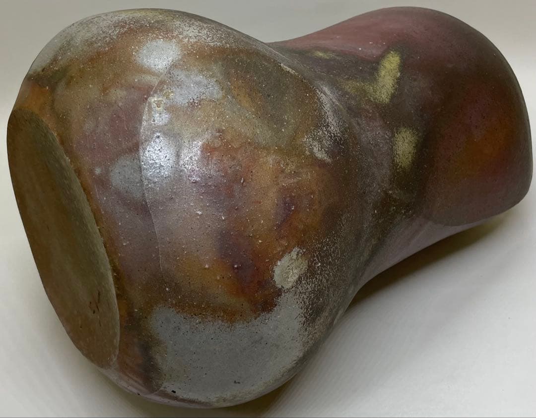 山下譲治　備前焼　備前壺　大壺　31cm 共箱　栞 　　L337