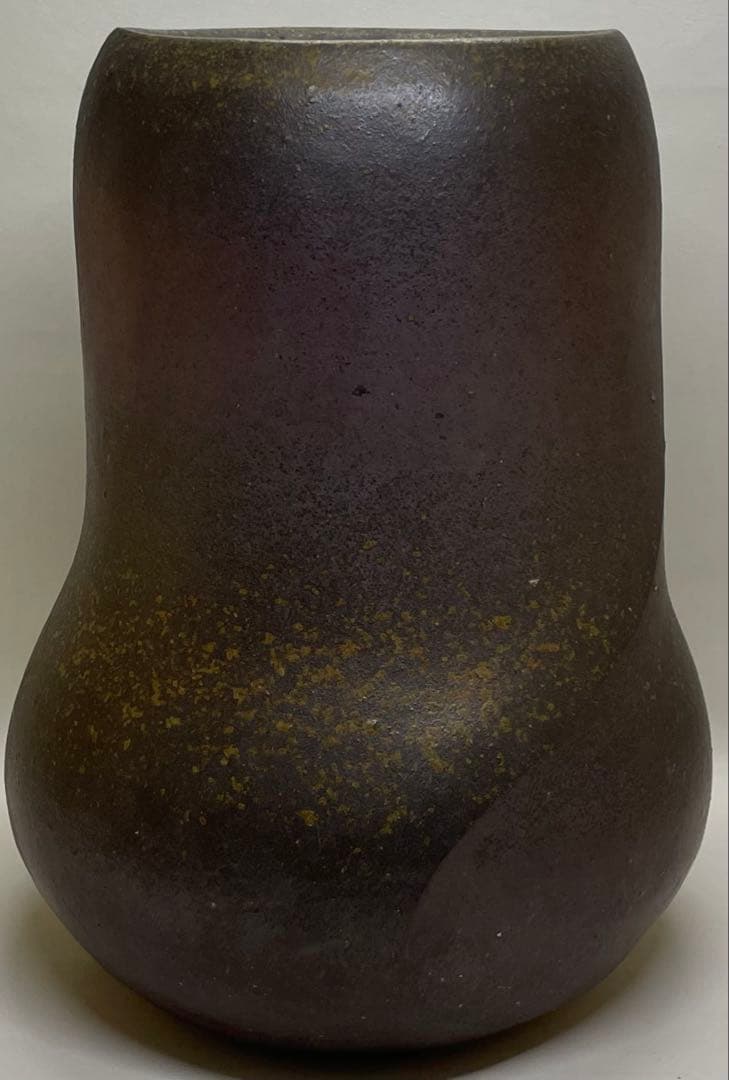 山下譲治　備前焼　備前壺　大壺　31cm 共箱　栞 　　L337