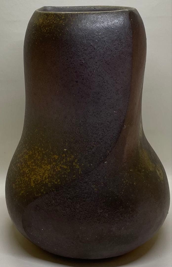 山下譲治　備前焼　備前壺　大壺　31cm 共箱　栞 　　L337
