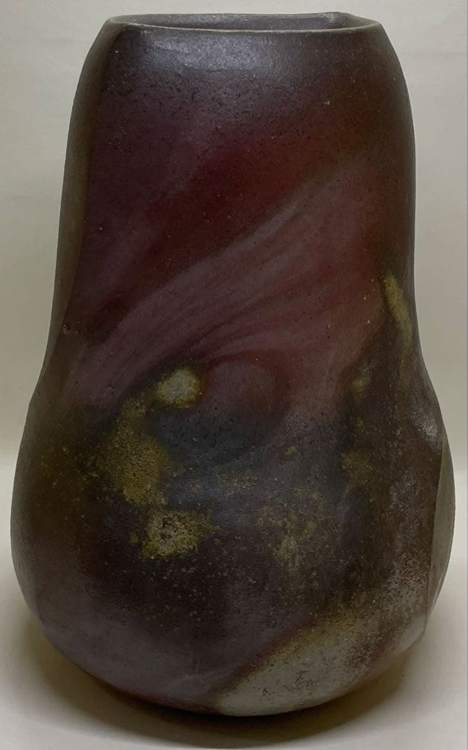 山下譲治　備前焼　備前壺　大壺　31cm 共箱　栞 　　L337