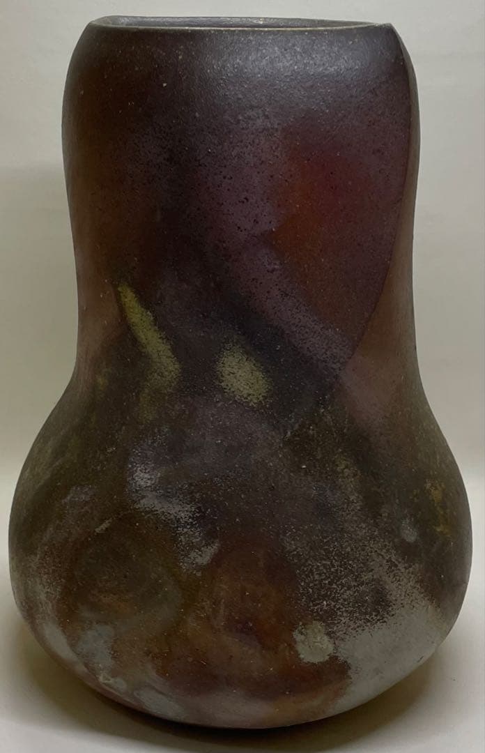 山下譲治　備前焼　備前壺　大壺　31cm 共箱　栞 　　L337