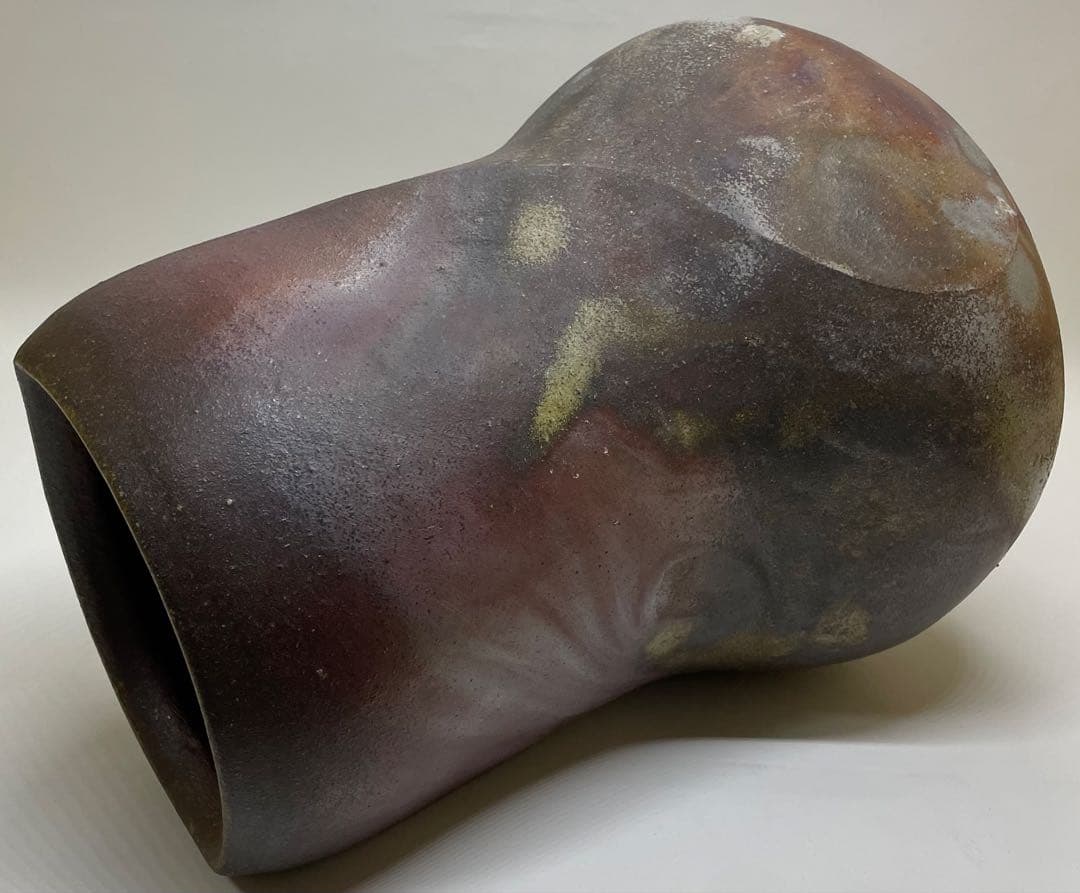 山下譲治　備前焼　備前壺　大壺　31cm 共箱　栞 　　L337