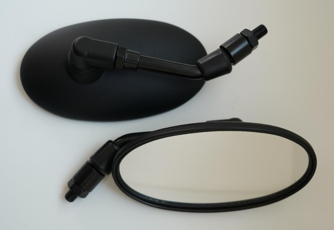 3個セット 10mm バイクミラー ブラック 正ネジ 左右