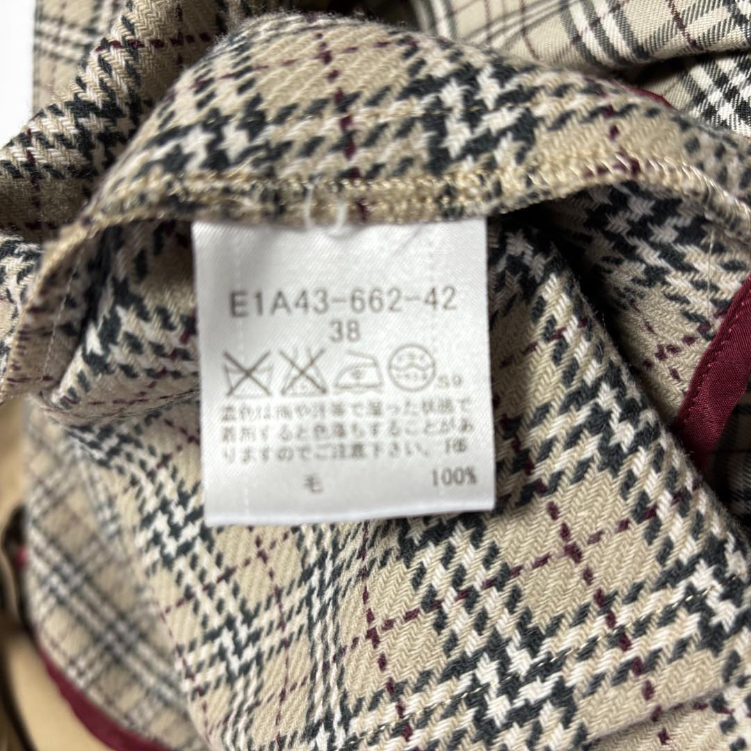 【バーバリーブルーレーベル】ノバチェック トレンチコート 38 ライナー付