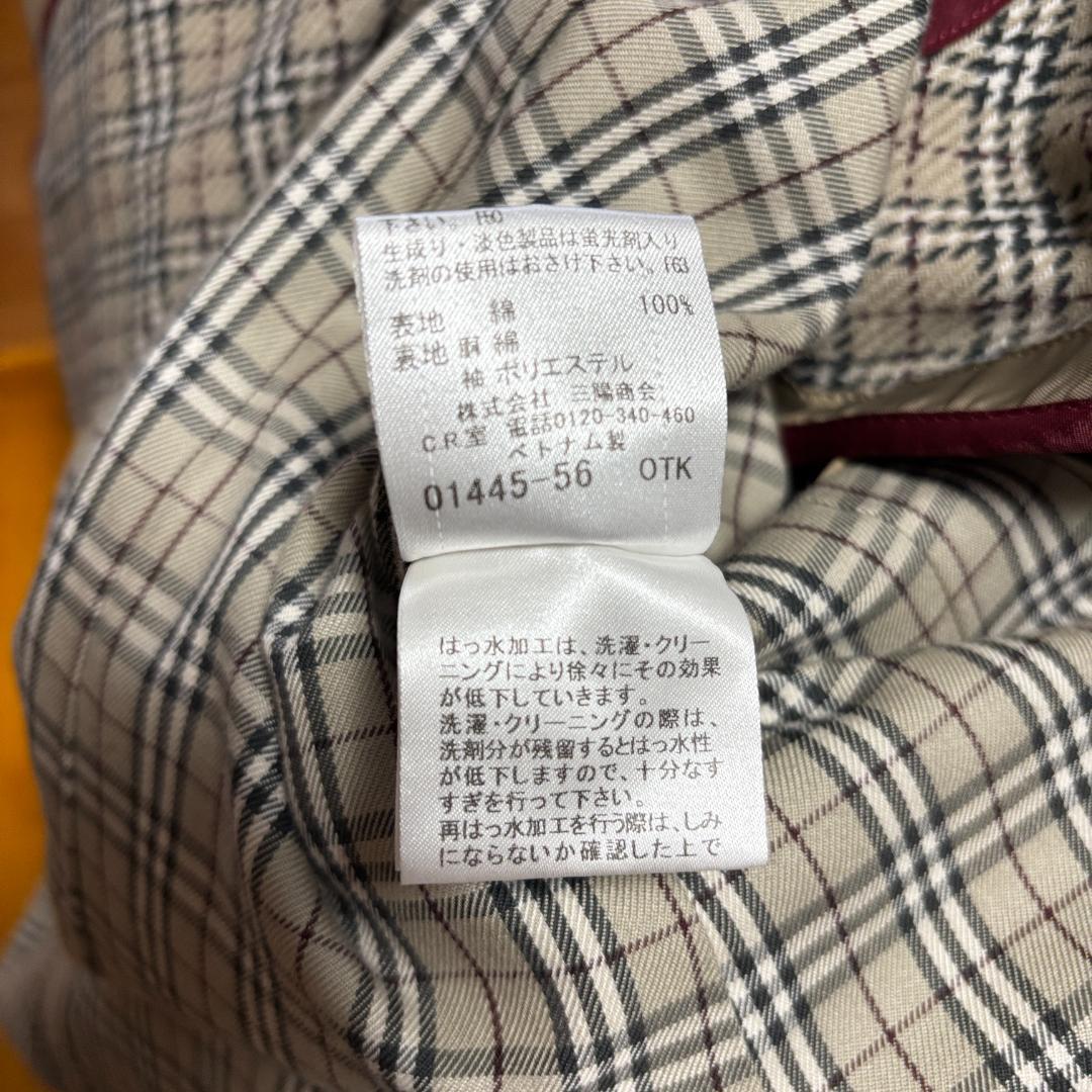 【バーバリーブルーレーベル】ノバチェック トレンチコート 38 ライナー付