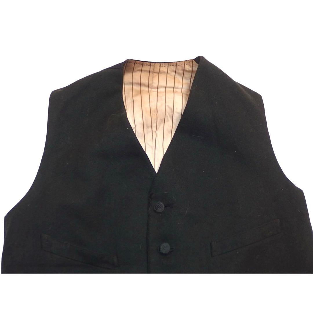 ▪40s CINCH BACK ビンテージ ベスト シンチバック ジレ 黒
