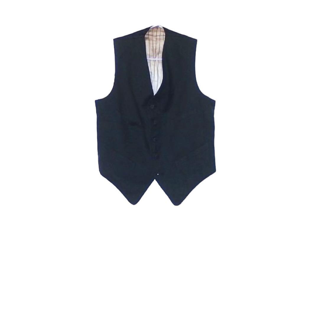 ▪40s CINCH BACK ビンテージ ベスト シンチバック ジレ 黒