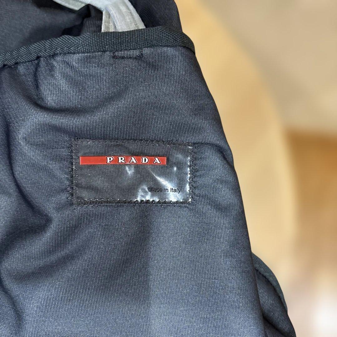 PRADA プラダスポーツ ボストンバッグ 大容量 グレー レッド