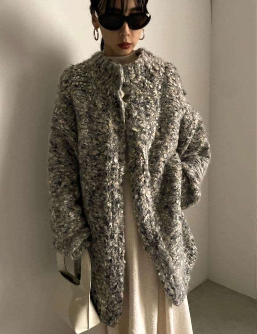 Ameri　FUNNY YARN KNIT JACKET