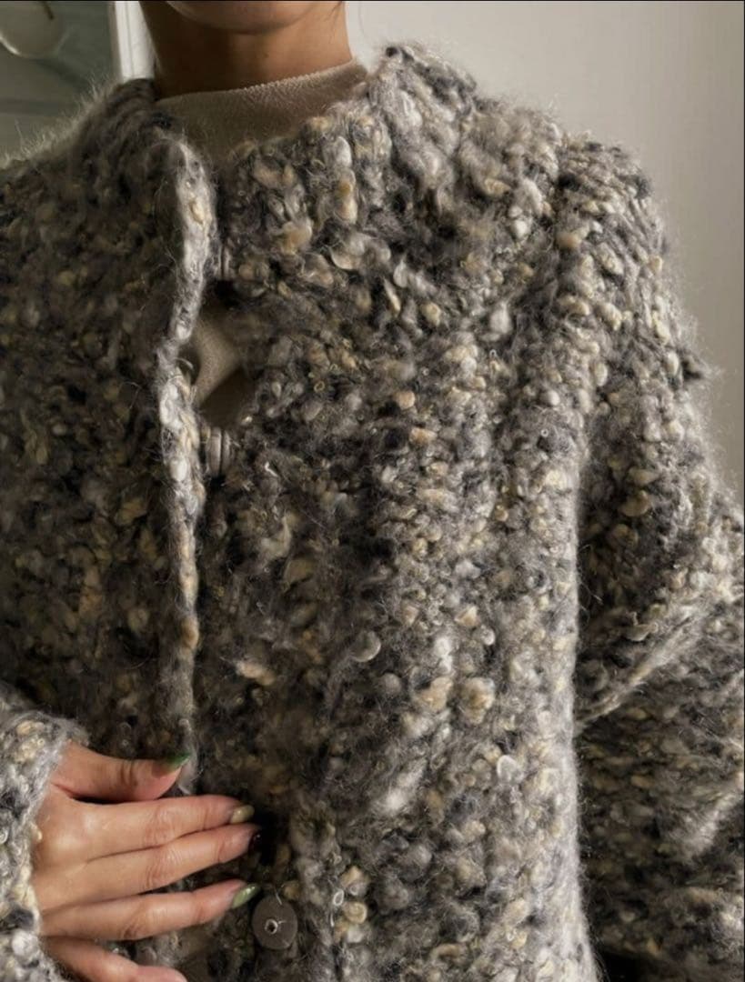 Ameri　FUNNY YARN KNIT JACKET