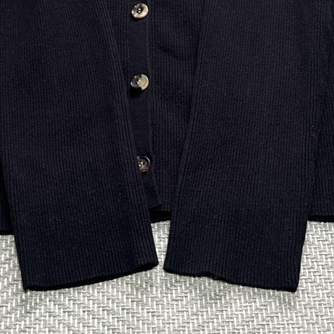 美品 EVERYDAY I LIKE. リブニットカーディガン Vネック 黒