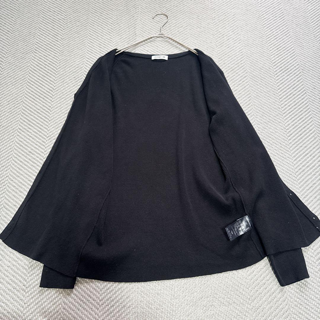 美品 EVERYDAY I LIKE. リブニットカーディガン Vネック 黒