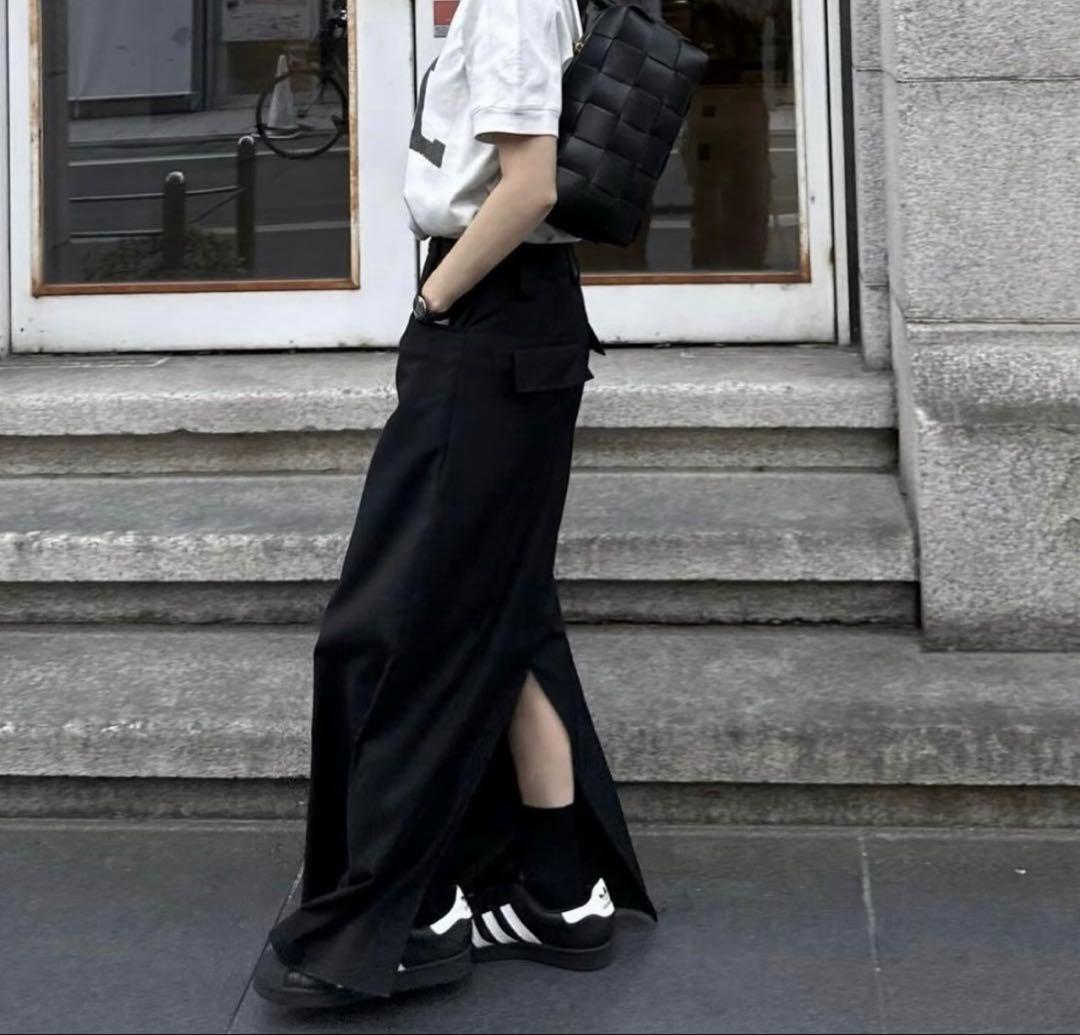 【ok.soon /オクスン】 maxi skirt ブラック サイズM