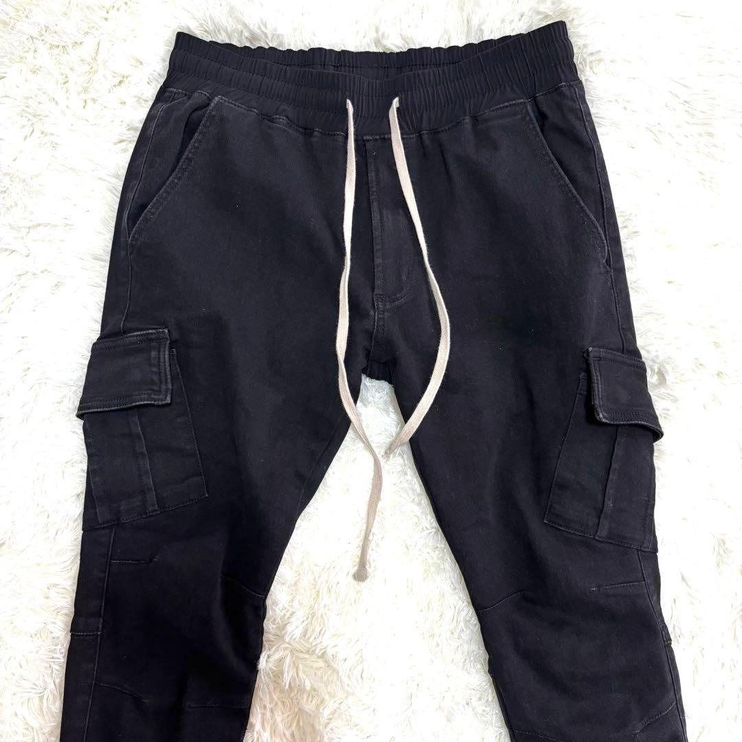 Danke Schon ダンケシェーン ブラック ジップ カーゴパンツ スキニー