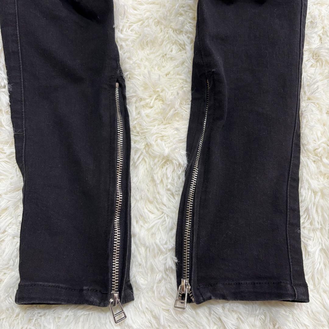 Danke Schon ダンケシェーン ブラック ジップ カーゴパンツ スキニー