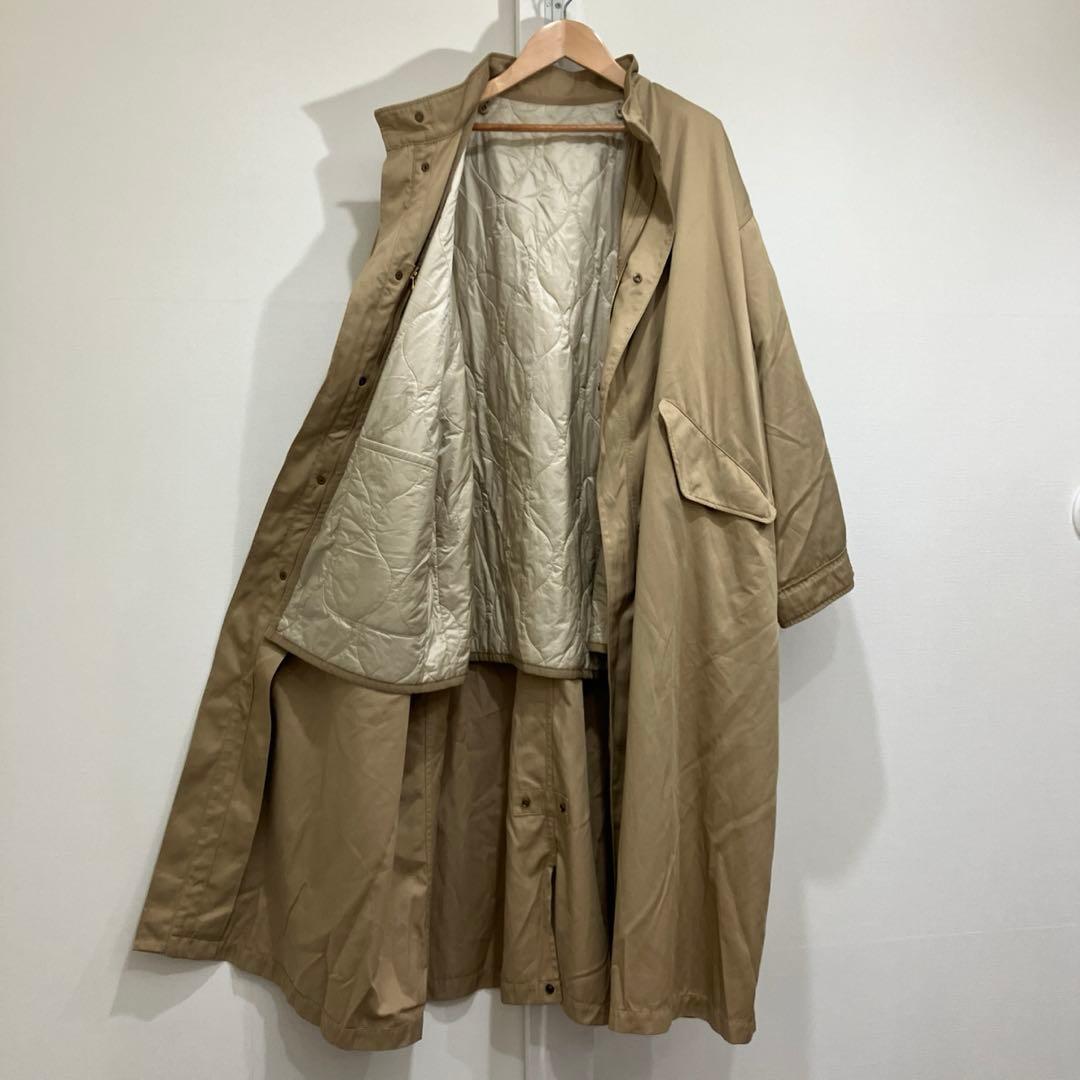 SHENERY キルティング ライナー付き オーバーサイズ モッズコート