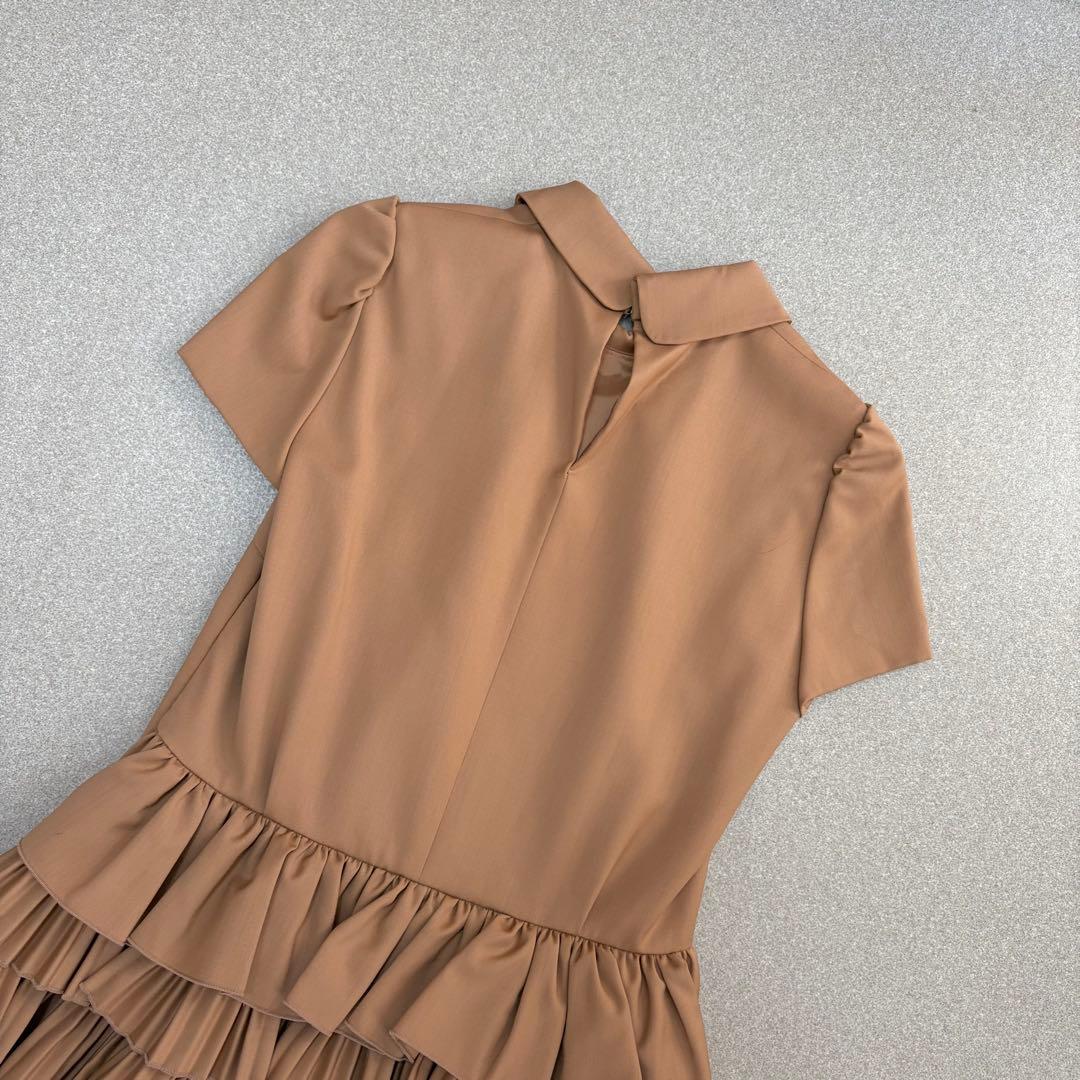 【美品✨バックティアードフリル 】N°21襟付きワンピース ヌメロヴェントゥーノ