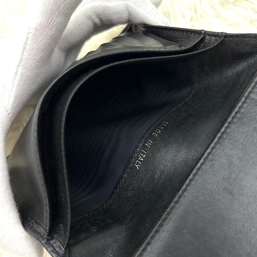【美品】CHANEL シャネル ココマーク キャビアスキン 三つ折り財布