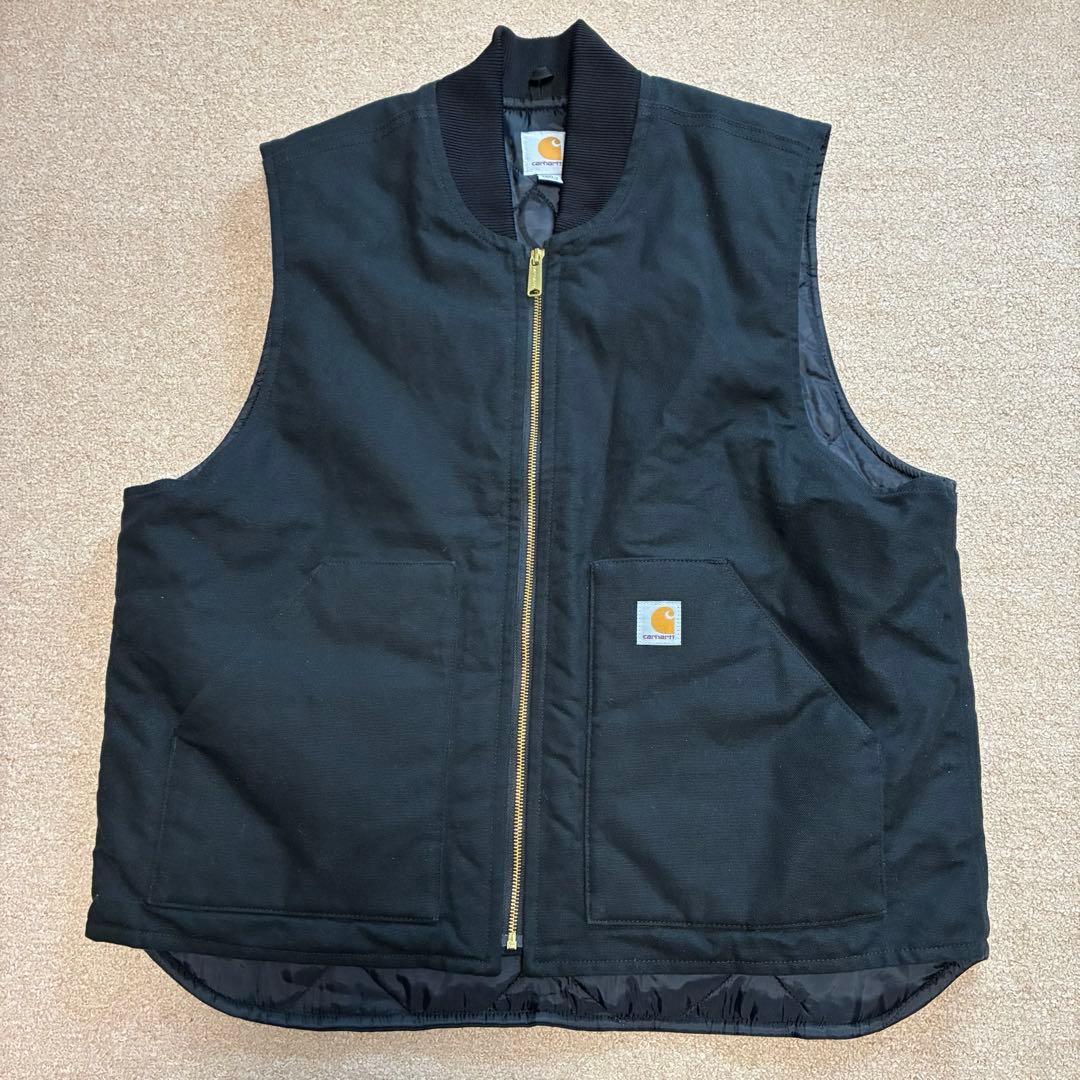 Carhartt カーハート　ダックベスト　ワークウェア　キルティング　ジップ