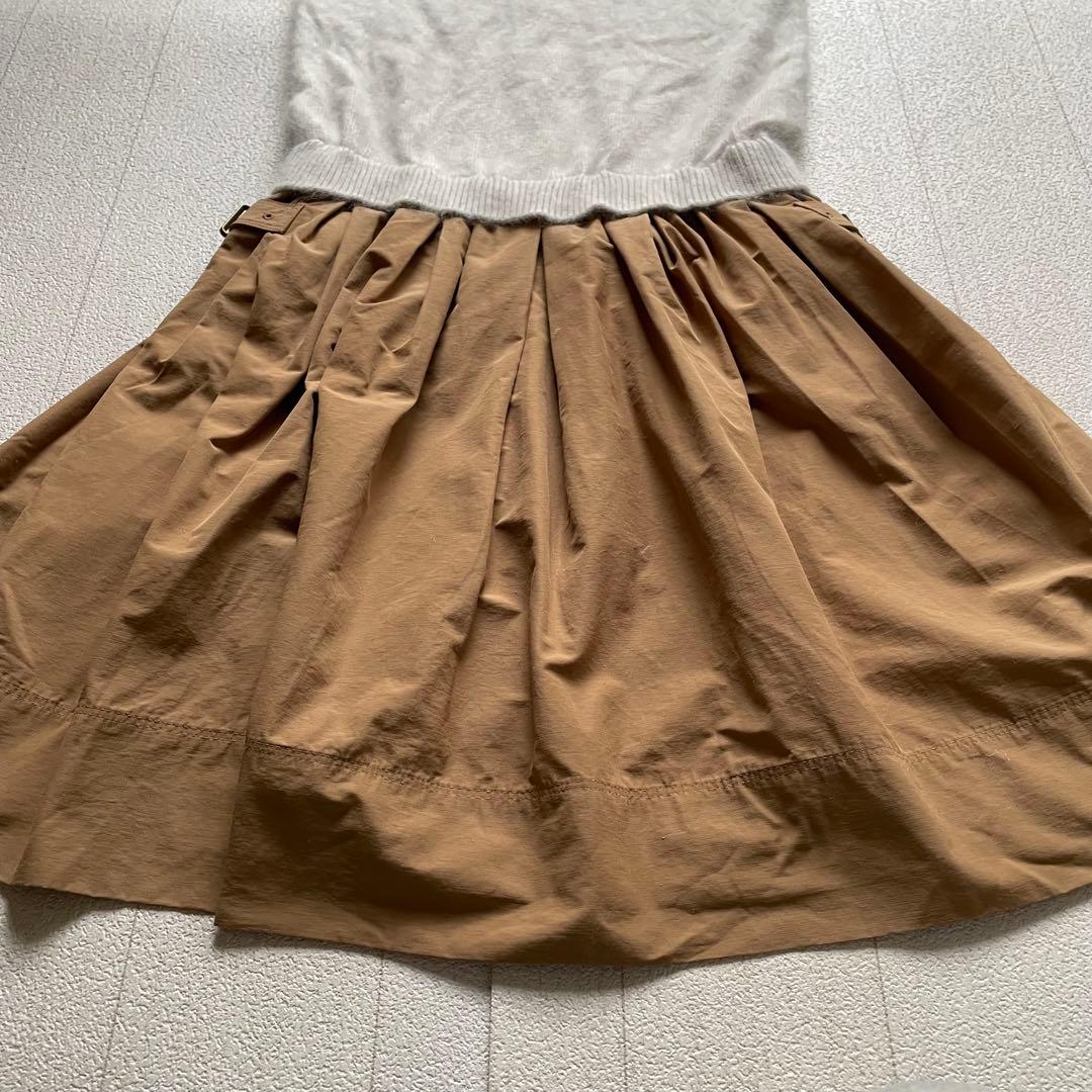 BURBERRY BLUELABEL アンゴラ混ニットドッキングワンピース 38