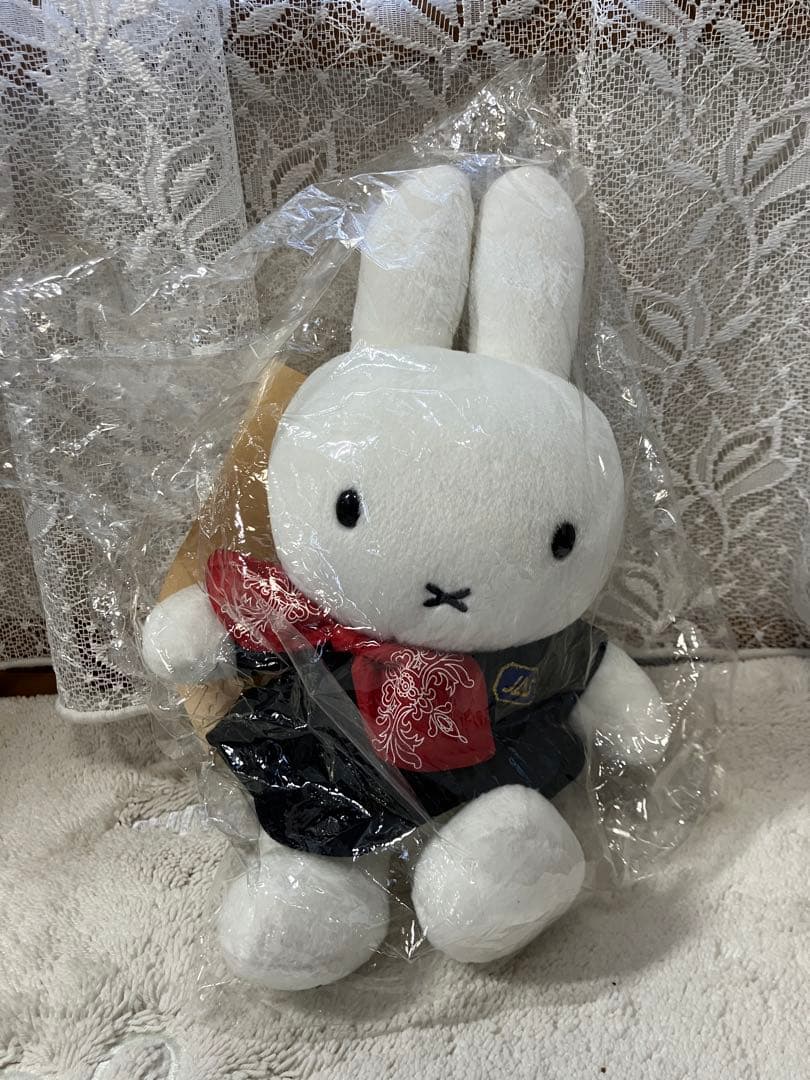 美品 JALミッフィー ぬいぐるみ キャビンアテンダント制服 大小２個セット