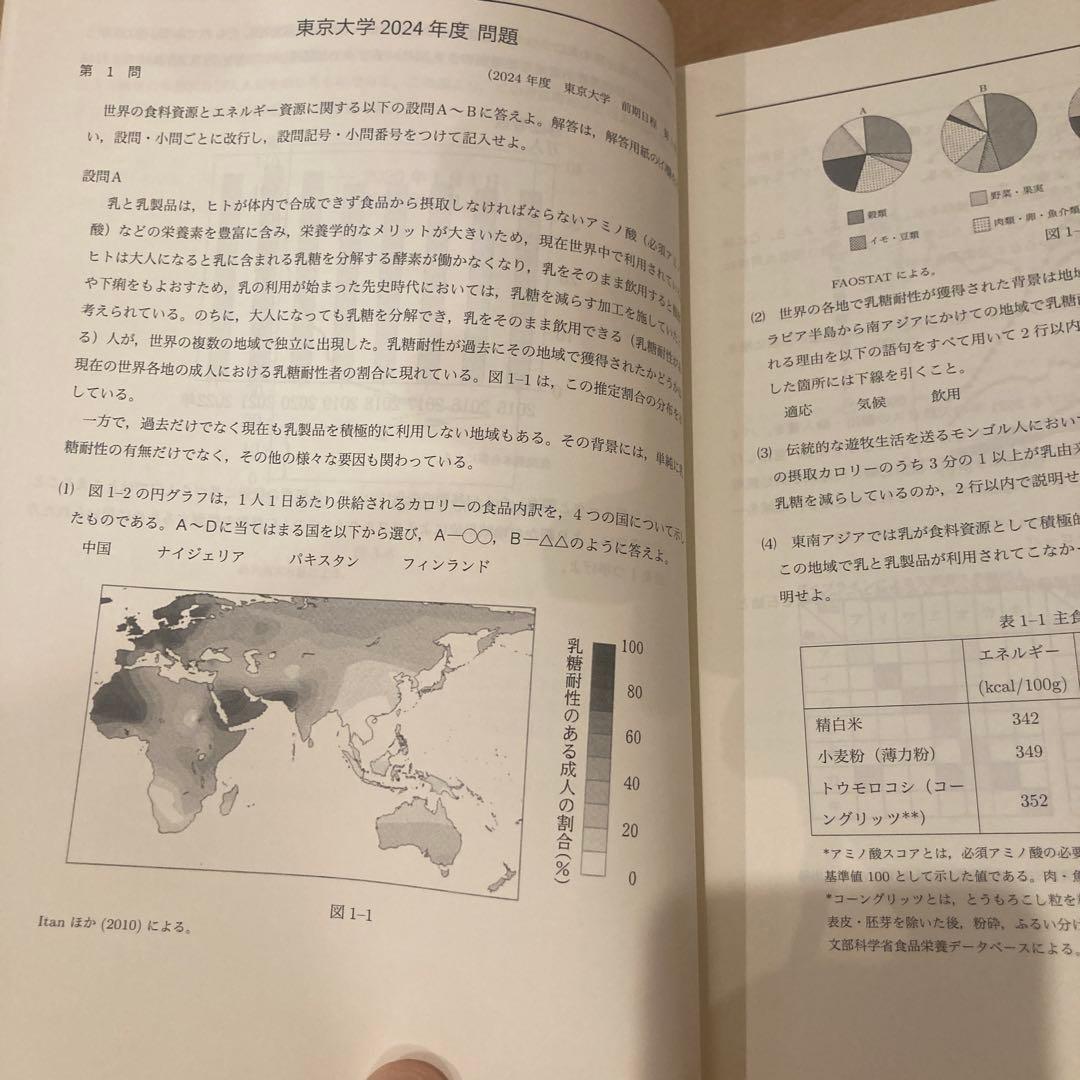 鉄緑会 高3 地理 東大地理問題集(問題篇・解答解説篇)/ 授業プリント