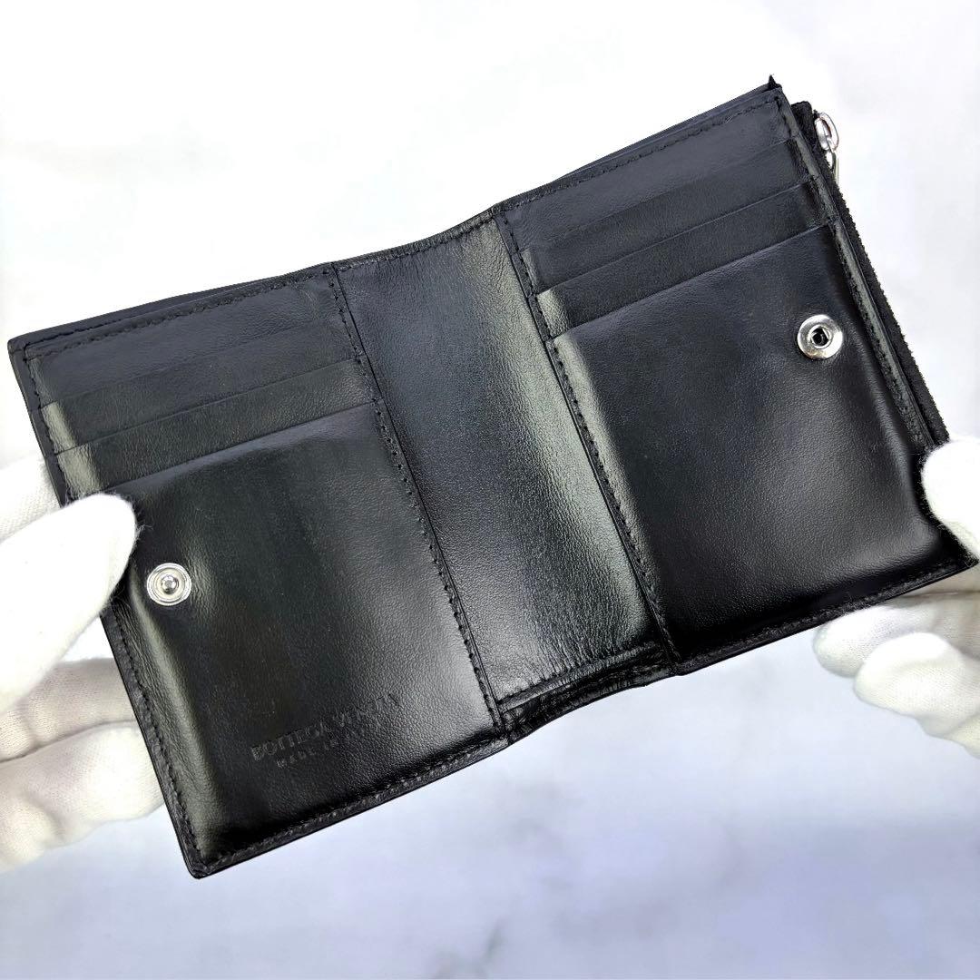 【極美品✨】BOTTEGA VENETA　コンパクト財布　2つ折り　カセット