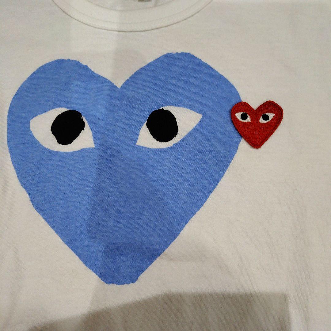 PLAY COMME des GARÇONS 水色ハート　半袖Tシャツ