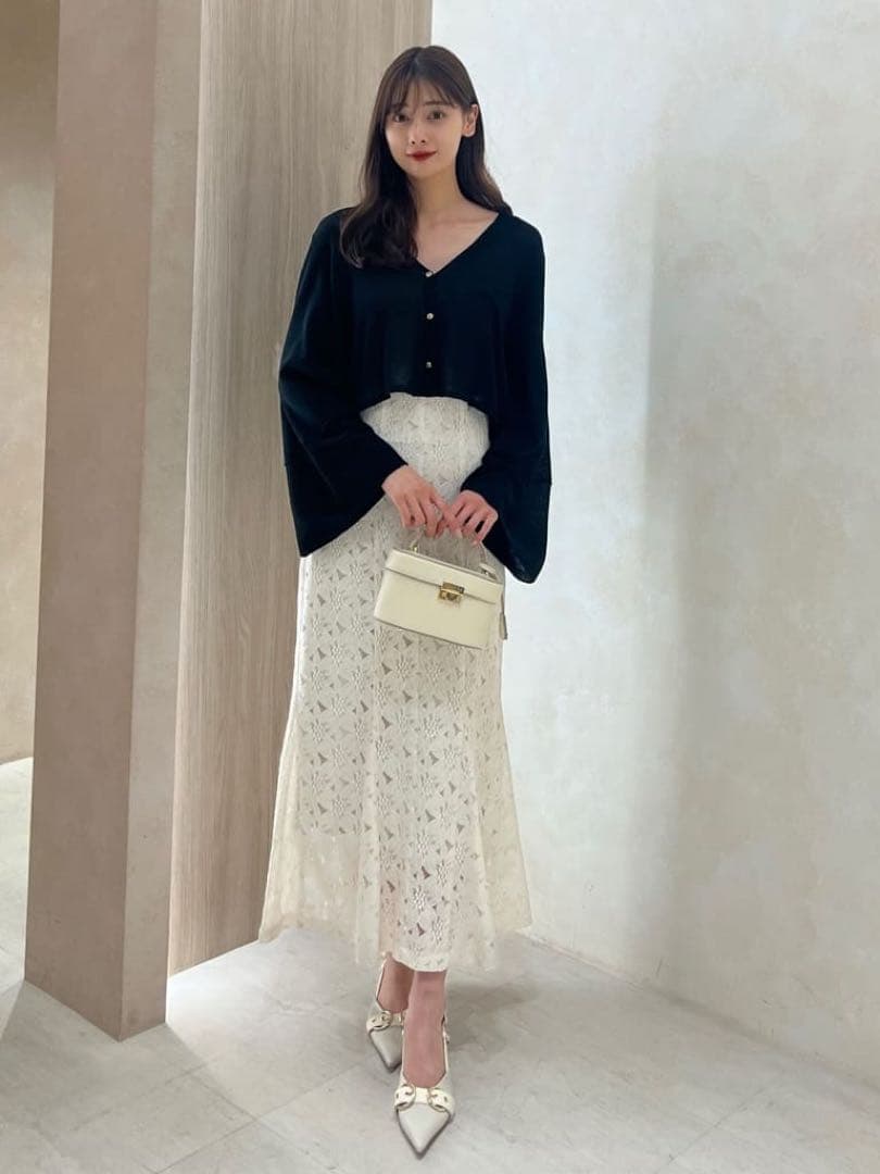 Her lip to UV Knit Dress Cardigan ブラック S