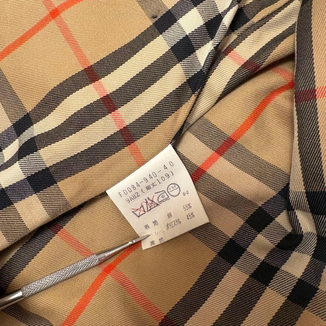 美品 80s〜90sヴィンテージバーバリートレンチコート ノバチェック