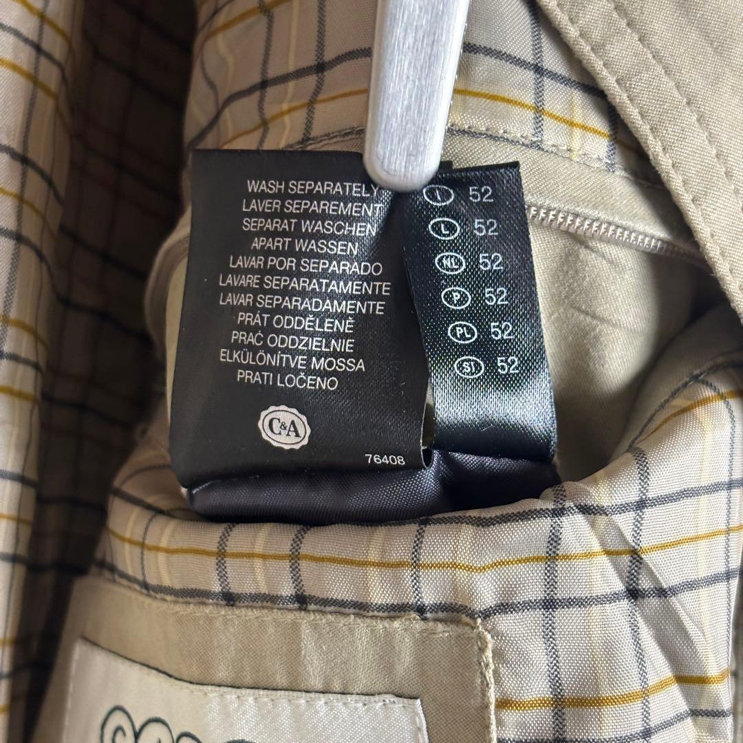 XL　ロングコート　C＆A　フェイクスエード　マルチポケット　ユーロ