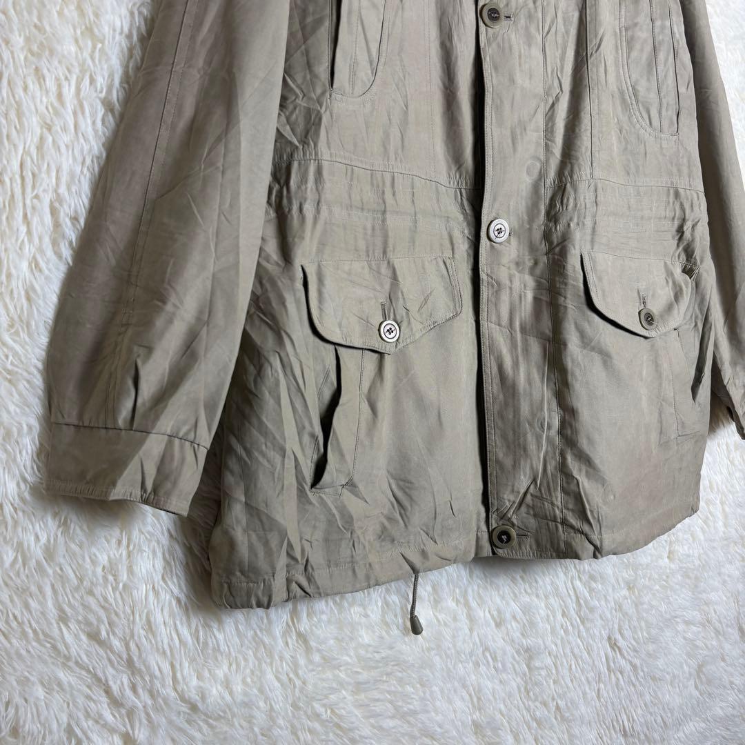 XL　ロングコート　C＆A　フェイクスエード　マルチポケット　ユーロ