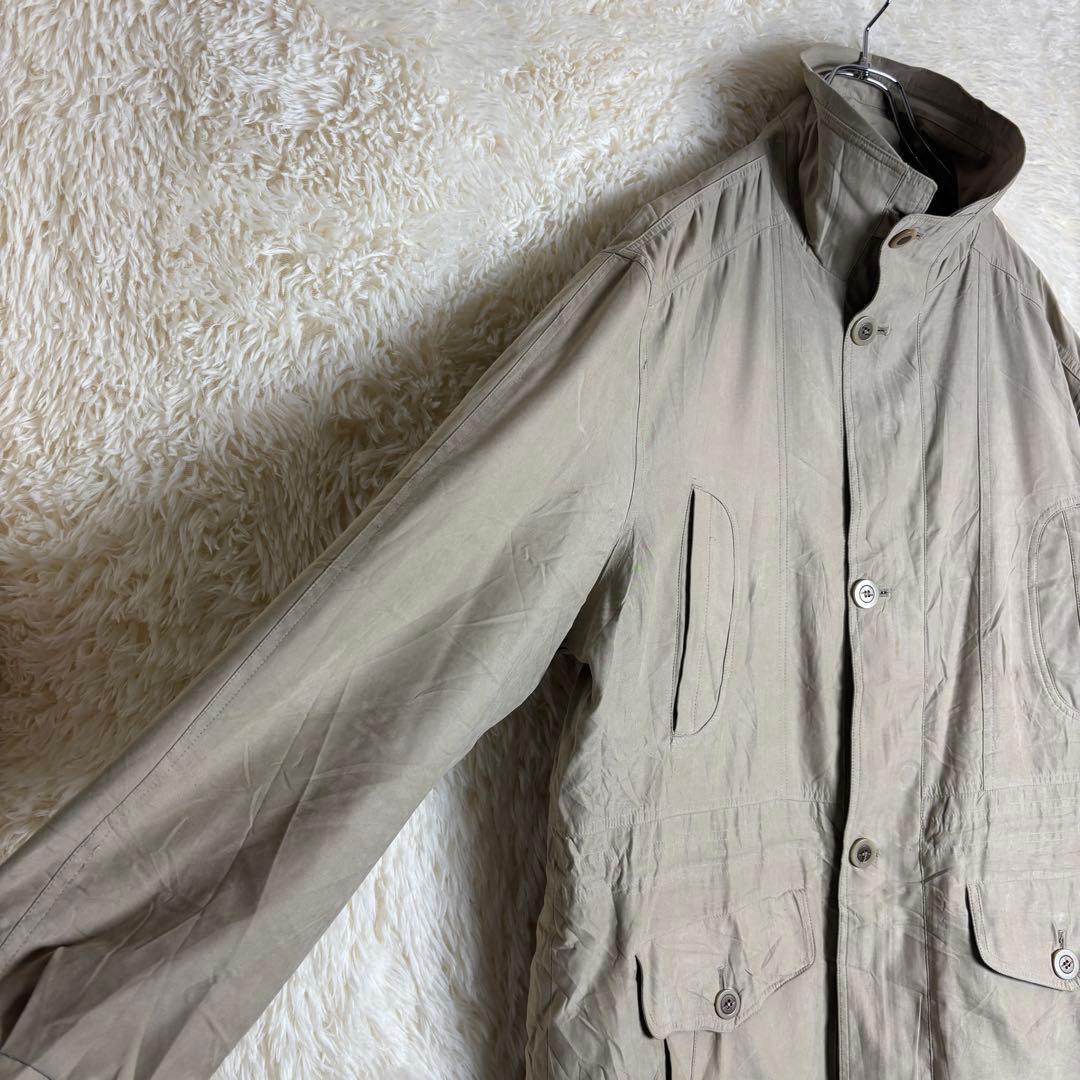 XL　ロングコート　C＆A　フェイクスエード　マルチポケット　ユーロ