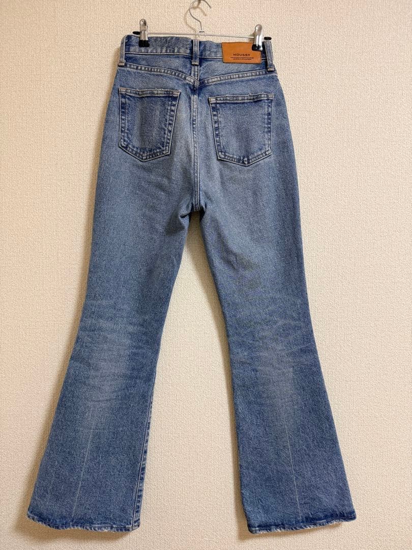 MOUSSY MVS FRARE ブルー 24inchフレアデニム