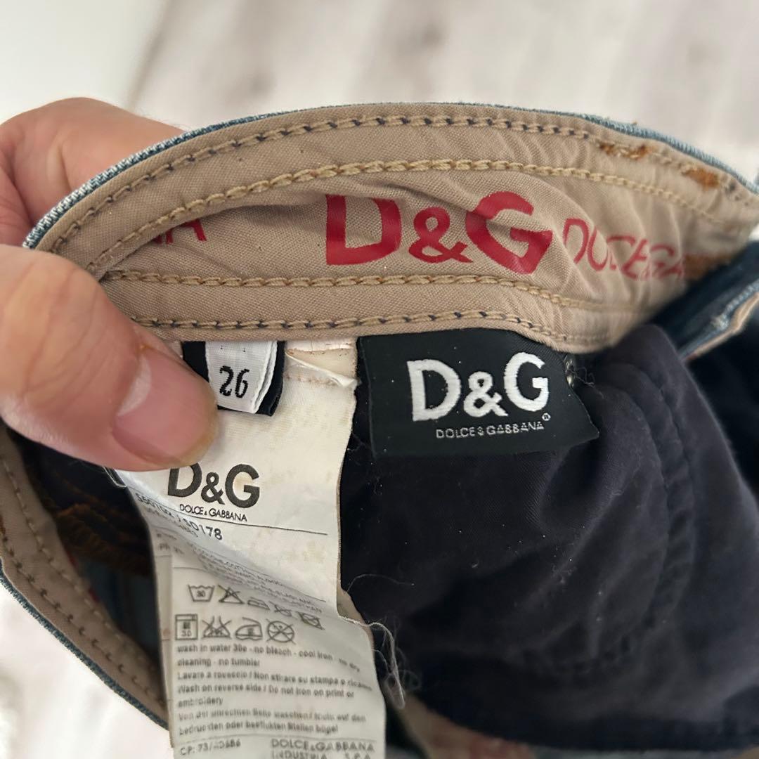 D&G ストレッチ ブーツカットデニム タイト　ローライズW26