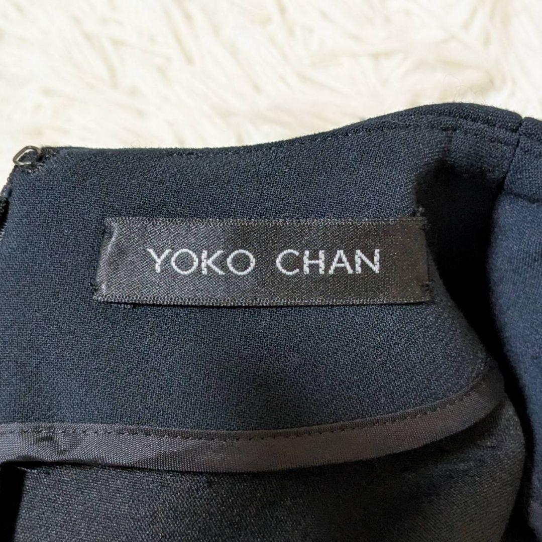 YOKO CHAN ヨーコチャン フリルワンピース ネイビー M