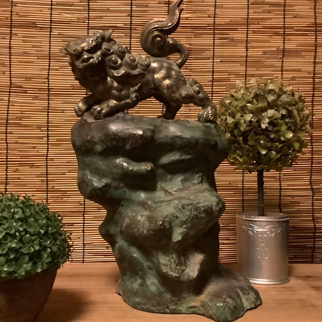古玩…「魔除霊獣・獅子」神獣・聖獣・守護・魔除け・鬼門除け・鉄鋳物