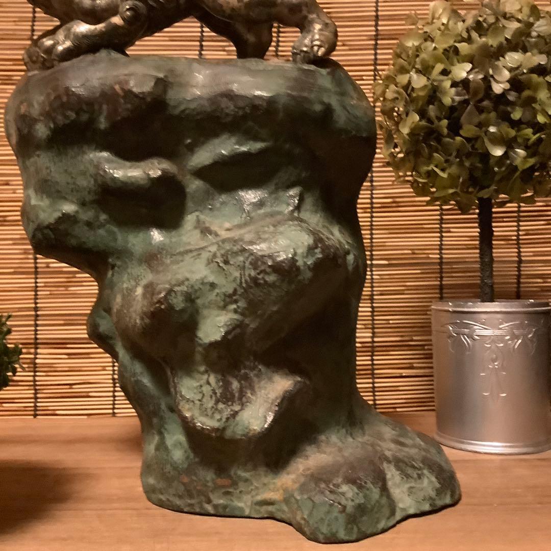古玩…「魔除霊獣・獅子」神獣・聖獣・守護・魔除け・鬼門除け・鉄鋳物