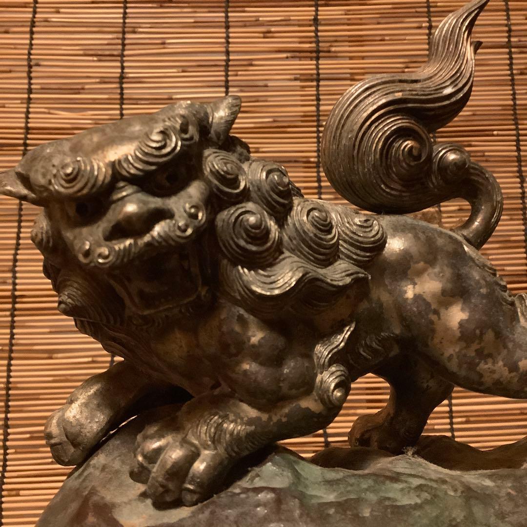 古玩…「魔除霊獣・獅子」神獣・聖獣・守護・魔除け・鬼門除け・鉄鋳物