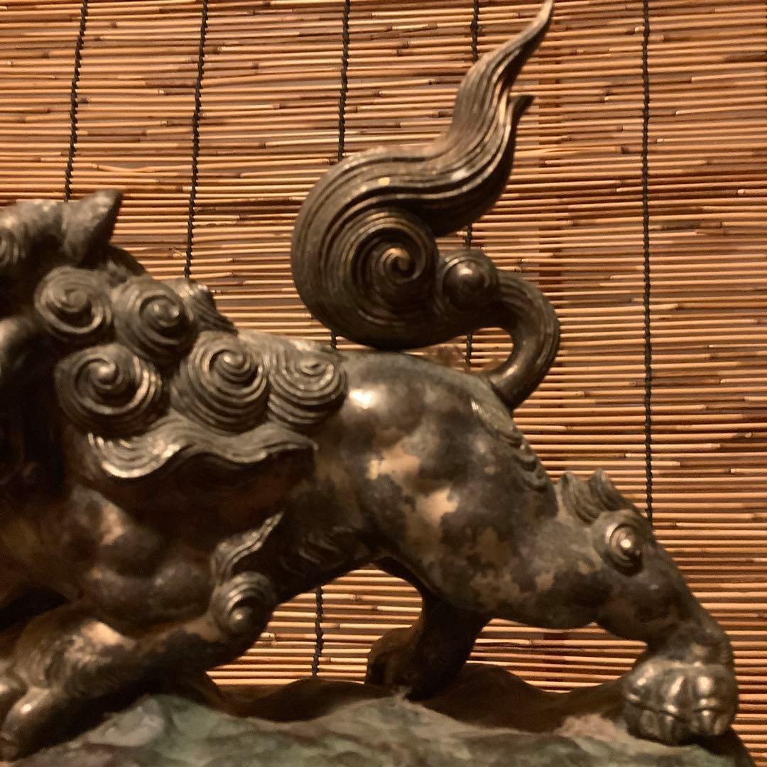 古玩…「魔除霊獣・獅子」神獣・聖獣・守護・魔除け・鬼門除け・鉄鋳物