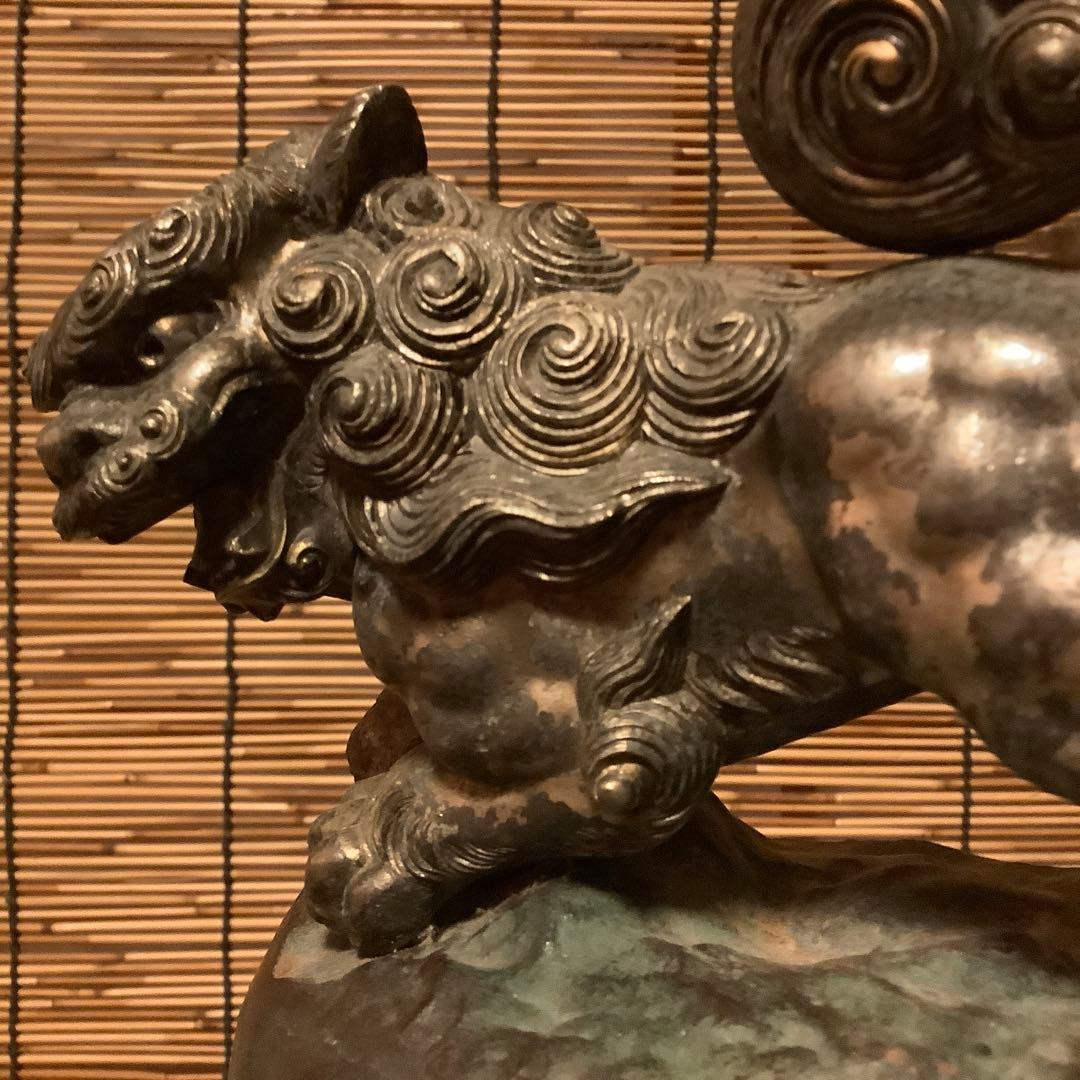 古玩…「魔除霊獣・獅子」神獣・聖獣・守護・魔除け・鬼門除け・鉄鋳物