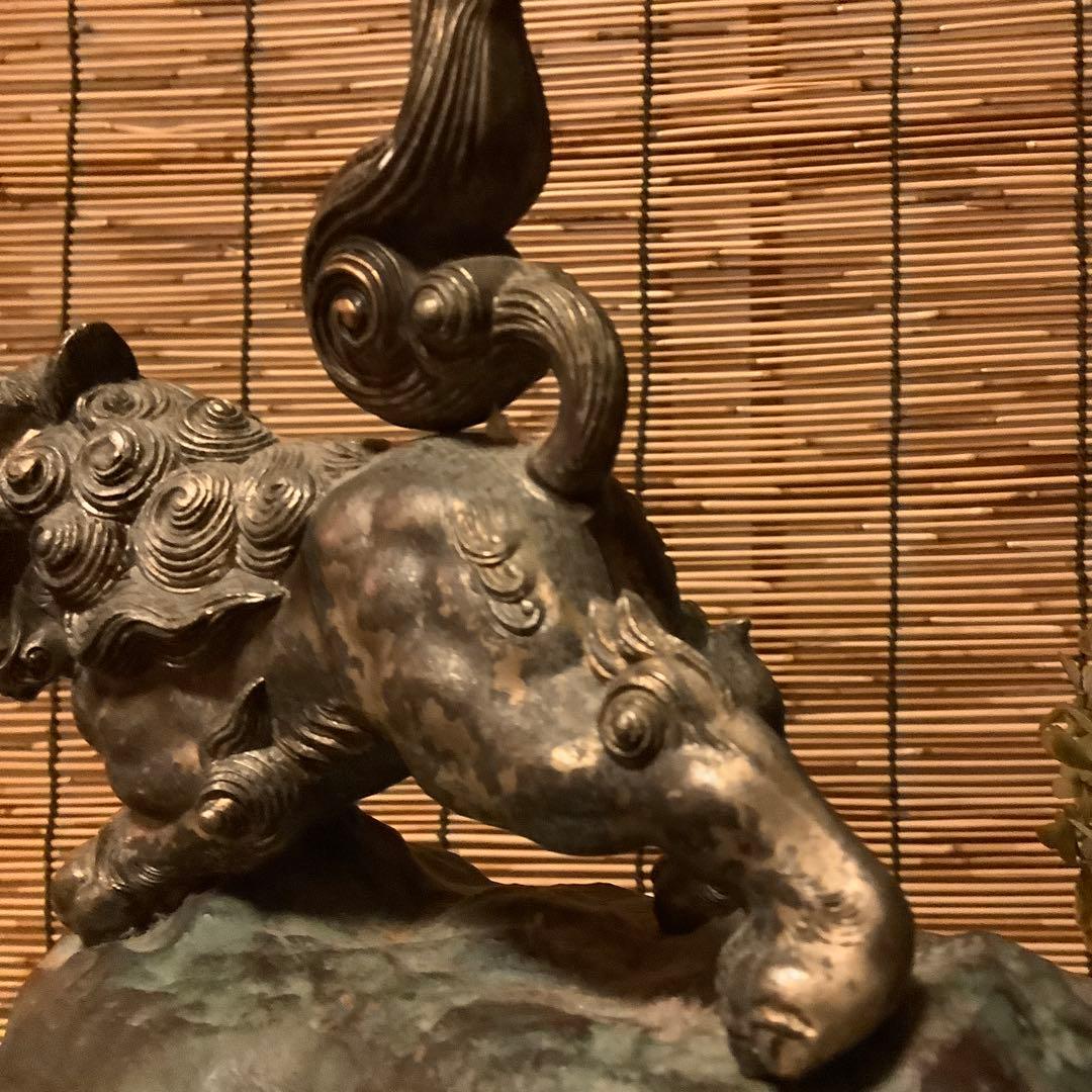 古玩…「魔除霊獣・獅子」神獣・聖獣・守護・魔除け・鬼門除け・鉄鋳物