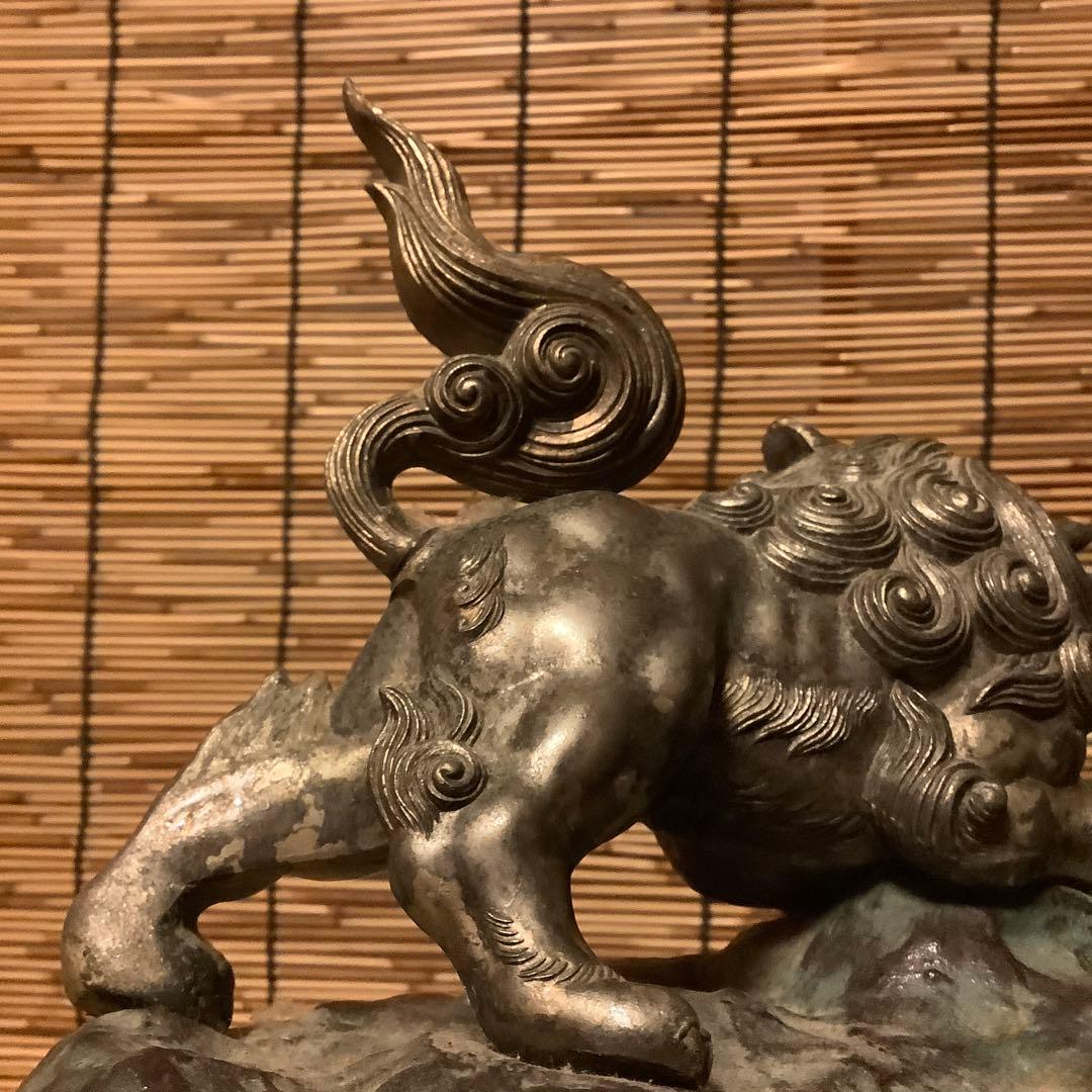 古玩…「魔除霊獣・獅子」神獣・聖獣・守護・魔除け・鬼門除け・鉄鋳物